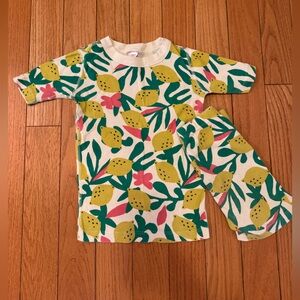 Hanna Andersson Lemon Shorts Pajamas Set